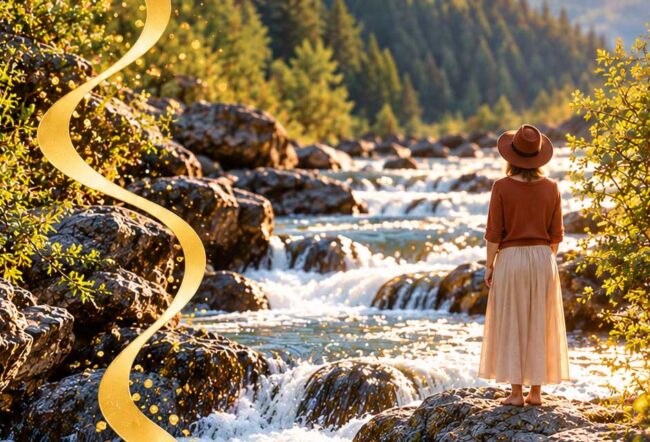 Gold im Fluss des Jahres  Dankbar zurückblicken und bewusst ins neue Jahr aufbrechen.