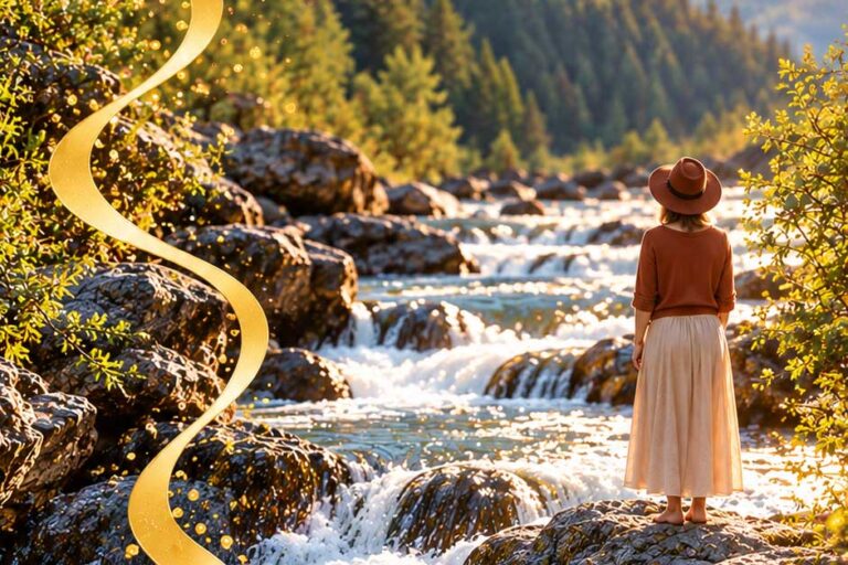 Gold im Fluss des Jahres  Dankbar zurückblicken und bewusst ins neue Jahr aufbrechen.