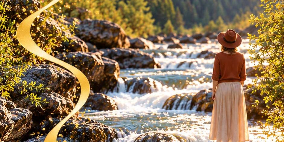Gold im Fluss des Jahres  Dankbar zurückblicken und bewusst ins neue Jahr aufbrechen.